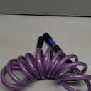 GASHER 1/4" x 10FT Purple Reinforced Polyurethane Air Hose With Bend Restrictor, 1/4" AMT Universal Air Coupler, For Air Compressor