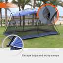 Screen House 13x9 Ft Canopy Tent Sun Shade Shelter Perfect for Outdoor Activities, Blue