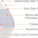Crane 4-in-1 White Drop Ultrasonic Cool Mist Humidifier with Sound Machine, Night Light, Aroma Tray, 1 Gallon Top Fill White