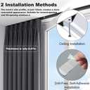 Single Curtain Track Ceiling Mounted/Self Adhesive Installation, Aluminum Heavy Duty Sliding Rails for Windows, Silent Curtain Track System for Dividers Living Room Bedroom (White, 9.8FT300CM
