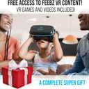 VR Headset for iPhone & Android 1.0 - for Kids | with Links to 3D VR Videos + VR Games for Android | Virtual Reality Goggles Set for Phones 4.5"-6.5" (Blue)
