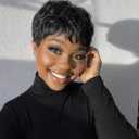 Pixie Cut Wig Human Hair Wigs Put on and Go Glueless Wigs Human Hair with Bangs Ready to Go Pixie Cut Wig for Women Short Wigs with Bangs for Black Women Full Machine Wig Beginner Friendly Wigs(1B#)