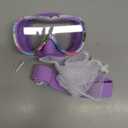 Kids Swim Goggles with Nose Cover, 180 Panoramic Snorkel Mask with Anti-Fog & Anti-Leak Design, Comfort Fabric Strap UV Protection Lens for Boys Girls Ages 3-15 (Purple Flamingo)