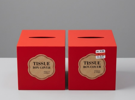 Red Tissue Box Cover 2 Pcs