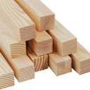 Square Wooden Dowels Wood Dowel Rods for Crafts 1" x 12", 10 PCS Square Wooden Sticks for Crafts, Wood Slats Wood Strips 1 inch Wide, Unfinished Pine Hardwood Sticks for Crafting, Woodworking