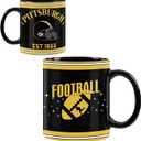 Pittsburgh Est 1933 Mug, Christmas Pittsburgh Football Gifts for Fans Friends Men, 11OZ Black