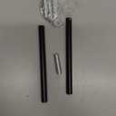 MECCANIXITY 2-Pack Black Iron Electroplated M10 Threaded Extension Rods for Pendant Light, Island Lighting, Chandeliers, Stems (5.91")