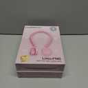 2 x LEMOISTAR Portable Neck Fan, Hands Free Bladeless Fan, 360 Cooling Personal Fan, Battery USB Rechargeable 3 Speed Adjustable Wearable Fan for Outdoor Indoor Office Travel Sports Women(Pink)