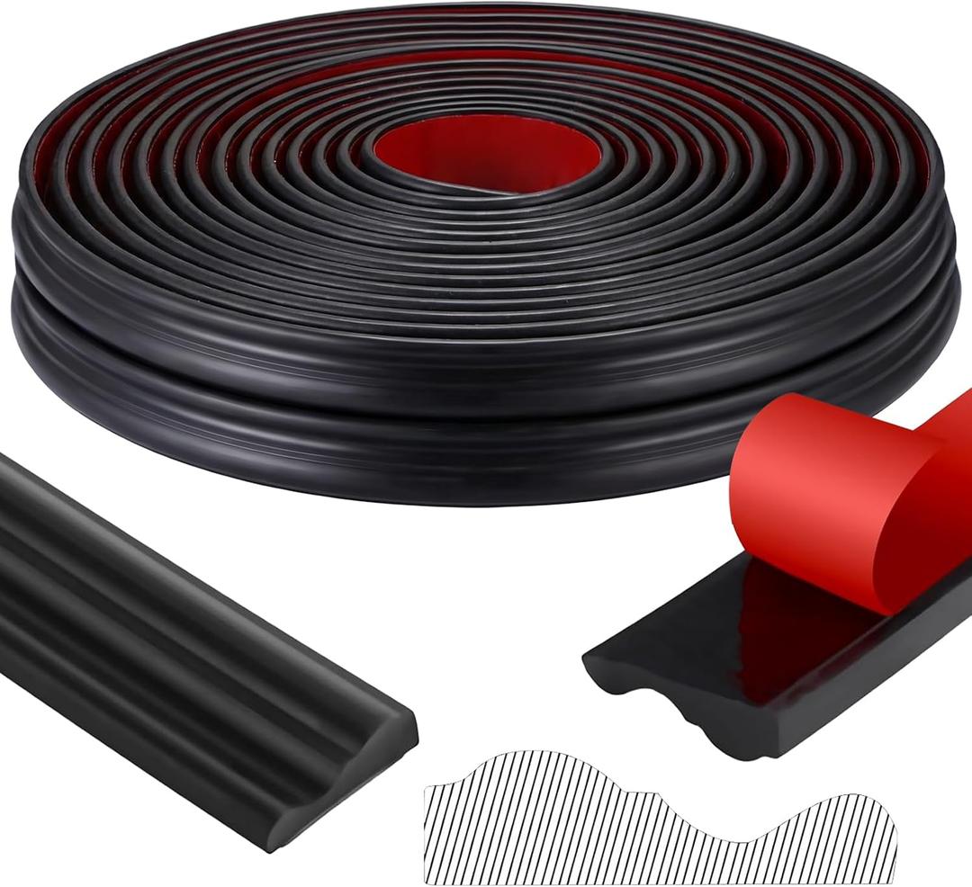 65.6ft Peel and Stick Molding Chair Rail Panel Flexible Crown Molding Trim Self Adhesive Panel Moulding Decor Lines for Wall Door Cabinet Frame Mirror Window Border(1.25 Inch X 65.6 ft,Black)