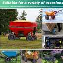 12'' Flat Free Tires Rubber Replacement Solid Tire and Wheel Assemblies for Hand Trucks Garden Cart Wheelbarrow - 3.5Wide Polyurethane Tires 2.1 Hub with 5/8 Inch Axle Borehole (410/350-6)