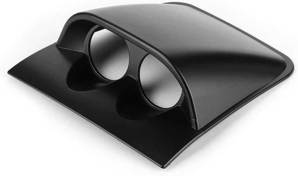 KIMISS 2in Dual Gauge Dash Pod, Dash Gauge Pod Dual Hole Car Meter Mount Holder Bracket Universal Auto Accessory (Black)