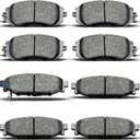 D1114 D1539 Front Rear Ceramic Brake Pads Set Fit For 2013 Scion Fr-S,For 2011/2015-2016 Subaru Impreza,For Subaru BRZ Forester Legacy Outback Crosstrek XV Crosstrek (8 pcs)