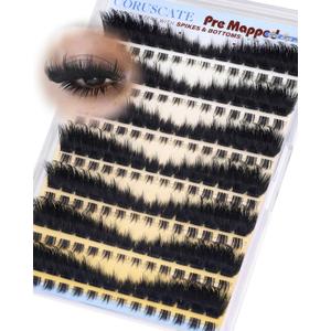 CORUSCATE Lash Clusters Dramatic Cluster Eyelash Extensions Spikes Lashes Cluster with Bottom Lashes Mink Strip Individual Lashes Mega Spikes Full Eyelash Clusters Pre Mapped Cat Eye Lash Extension