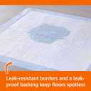 Amazon Basics Leak-Proof Dog and Puppy Potty Training Pee Pads with Quick-Dry 5-Layer Design, X-Large Size 28 x 34 Inch, Blue & White, 40-Pack