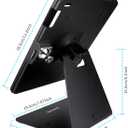 Desktop Anti-Theft Security Kiosk POS Stand Holder Enclosure for 10.2" 20212020 2019 iPad 7th 8th 9th Gen, Flip & 360 Swivel Design