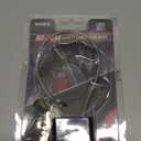 Cable Padlock with 3 Keys | L 1.15ft(0.35m),D 1/6in(4mm) Adjustable Steel Cable Lock | Aluminum Locks for Bikes, Gate, Lockers & Outdoor Gear | Weatherproof & Black