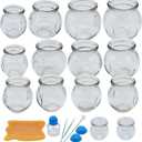 Cupping Therapy Sets,14 Cups Thick Chinese Acupoint Glass Cupping Therapy Set for Professionals,for Massage Back and Relieve Fatigue