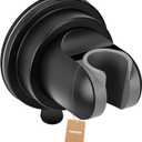 Shower Head Holder Suction, Adjustable Shower Head Holder Removable Suction Cup Shower Head Holder Rust-Resistant Shower Bracket Black
