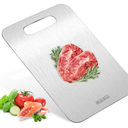 Cutting Board, Cutting Boards for Kitchen, Titanium Cutting Board, Foodgrade Stainless Steel Cutting Board for Meat,Fruit, Vegetables, Outdoor or Indoor, M 13.4" * 9"