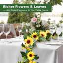 Naidiler Vibrant Full Sunflower Garland for Decoration, 6.2Ft Pretty Sunflower Vine for Wedding Baby Shower Boho Birthday Party Table Room Backdrop Dcor