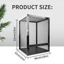 13 Gallon Reptile Enclosure 19"x13"x13" Mesh Chameleon Cage,Superior Ventilation Vertical Screen Tank for Chameleon,Crested Geckos,Leopard Geckos,Bearded Dragon,Lizards,Spider,Butterfly
