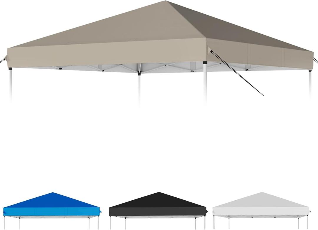 1010 Canopy Replacement Top, Pop Up Canopy Replacement Tent Cover for Straight Leg Frame, Waterproof Canopy Top Cover for Garden Patio Camping (Top Only)(Khaki)