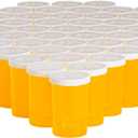 Juvale 50 Pack Empty Pill Bottles with Caps for Prescription Medication, 20-Dram Plastic Medicine Containers (Orange) - Medicine Bottle - Plastic Vials with Caps