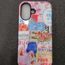 Compatible with iPhone 16 Case - Dual-Layer Protection, Hard Shell with Silicone Interior,Slim Scratch Resistant Shockproof for Woman Men - Coquette Coastal Cowgirl Collage