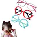 Children Stylish Cute Glasses Frame Without Lenses Pack of 3