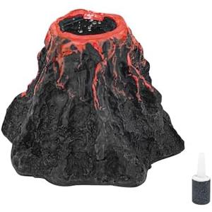 WishLotus Mini Volcano Aquarium Bubbler Decorations, Resin Fish Tank Decorations with Bubble Stone