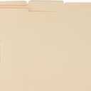 Amazon Basics Manila File Folders with Fasteners for Organized Filing, Letter Size, Light Brown, 100-Pack