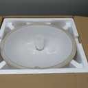 Undermount Bathroom Sink Oval, Hugsleek Interior Bowl Size 16 x 13 inch White Porcelain Ceramic Vessel Sink Under Counter Oval Exterior size 18x15in Bath Sink Bowl Basin Lavatory Vanity Fireclay