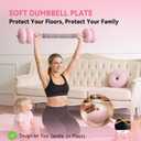 Adjustable Dumbbell Set 13LB/18LB/22LB/35LB, 4-in-1 Soft Shell Weight Set with Connector, Converts to Barbell & Kettlebell, Strength Training Equipment for Home Gym, Ideal for Women & Beginners