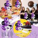 4 Set Balloon Stand Kits for Table Centerpieces Latex Table Balloon Holder with Congrats for 2026 Holiday Party Supplies Decoration Celebration(Purple) (Graduation)