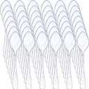 Nuogo 500 Pcs Clear Mini Spoons for Desserts 3.7 Inch Small Plastic Disposable Spoons Bulk Tiny Serving Utensils for Cake, Sample, Ice Cream, Appetizer, Pudding