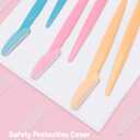 2 x MoHern Eyebrow Razor with Box, 60 Pcs Face Razors for Women and Men, Multipurpose Dermaplane Razor, Dermaplaning Tool for Face, Multi-Color (1 Count (Pack of 60))