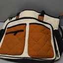 Teacher Tote Bag for Women, Large Teacher Work Bag with Accordion File Organizer Pocket, 15.6 inch Laptop Briefcase (Brown)