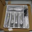 49-Piece Silverware Set with Organizer, Stainless Steel Flatware Utensils Set for 8, Forks and Spoons Silverware Set Cutlery Set with Steak Knives, Dishwasher Safe