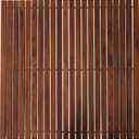 Bare Decor Fuji String Spa Shower Mat in Solid Teak Wood Oiled Finish, 30" Square Mat, Brown (2'6" x 2'6" (Square))