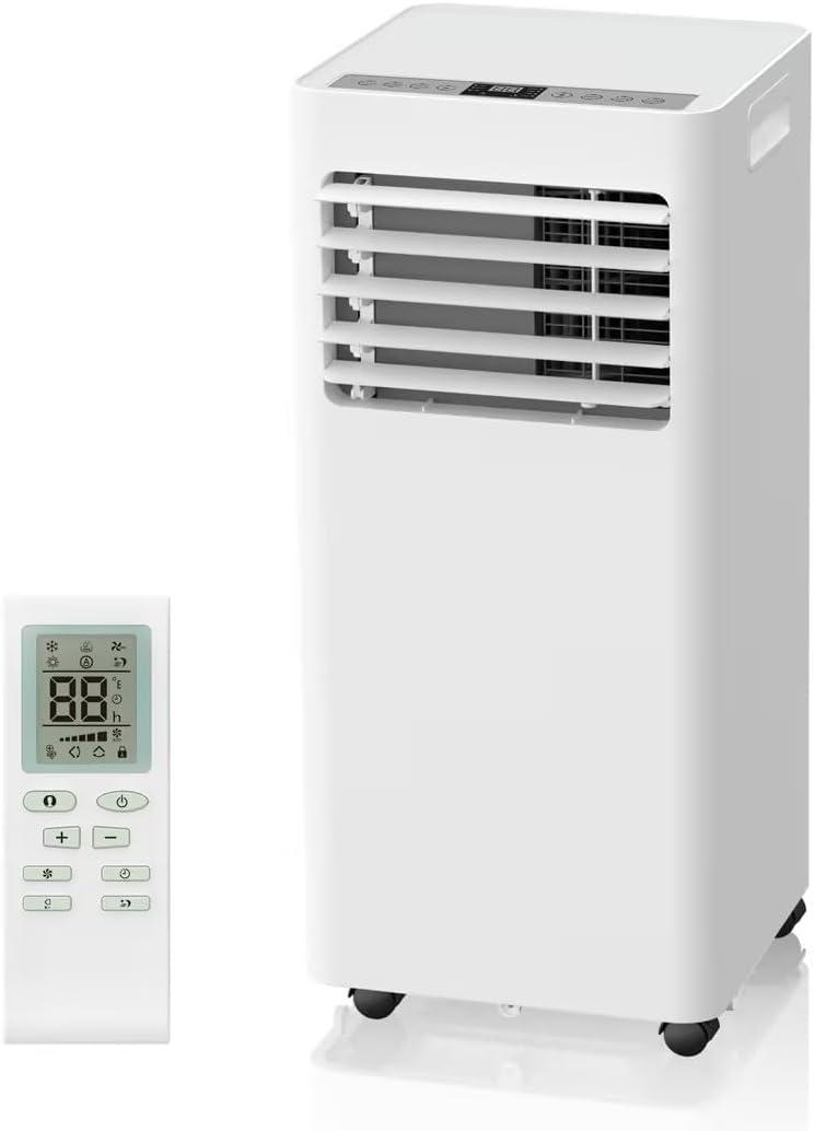 Portable Air Conditioners 10000 BTU,Quiet Portable AC Units for Rooms 3-IN-1 Cools Up to 500 Sq.Ft with Dehumidifier,Fan,Remote Control,24H Timer,Sleep Mode,Portable Cooling Conditioner for Bedroom