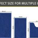 Bathroom Rugs Sets 3 Piece,Bath Mats for Bathroom Non Slip, Thick Chenille Bath Rug,Soft and Absorbent Shaggy Bathroom Mat Set, Machine Wash & Quick Dry Durable Carpet for Bath,Kitchen,Sapphire Blue