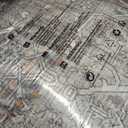 Madane Area Rug 4x6 Washable Rugs: Vintage Living Room Rug Soft Low Pile Non Slip Area Rugs Distressed Indoor Floor Carpet for Bedroom Kitchen Dining Room Home Decor, Brown/Gold