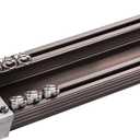 ZSHINE Heavy-Duty Curtain Conjoined Double Track rails Ceiling Mounting for Living Room Bedroom Room Divider (Champagne 6.6ft)