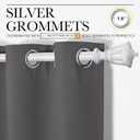 NICETOWN Grey Blackout Curtain Panels for Bedroom, Thermal Insulated Grommet Top Blackout Draperies and Drapes for Basement (2 Panels, W42 x L68-inch, Grey)
