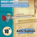 Boltigen 10inch Anti-Siphon Frost Free Sillcock, No Lead Brass Frost Proof Outdoor Water Faucet, 1/2" Push-to-Fit Connector X 3/4'' GHT Hose Bib Frost Free Outdoor