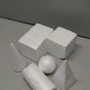 Bright Creations Foam Shapes Set - 6-Pack, White, 2.5-5.9 in - Geometric Shapes for Drawing & Modeling - 3D Foam Forms for Crafts & Education