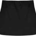 OFFSUM Womens Short Skirts - Elegant Women's Fashion Mini Skirt Casual Irregular Split Simple High Waist Elastic Tenn (Black)