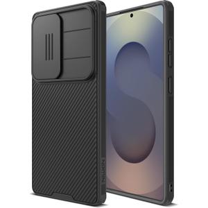 Nillkin for Samsung Galaxy S25 Ultra Case with Camera Cover, [Lens Protection] Mil-Grade Shockproof Protective Bumper Hard Cover Slim Phone Case for Galaxy S25 Ultra Cases 6.9'' Black