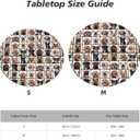 Cute Dogs Print Tablecloth with Elastic Edge, Round Table Cover Washable Reusable Table Cloths for Kitchen Dining Party, Small (Fits 40-44 in)
