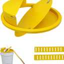 Bucket Lid Mouse Trap Metal 5 Gallon Bucket lid,Strong Metal Material That Cannot be Bitten, auto Reset, Repeat Catch, Indoor Outdoor, (1pack) (Yellow)